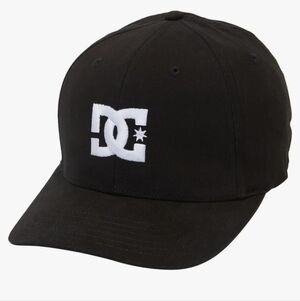 DC Cap Star FlexFit Black Cap Size L-XL